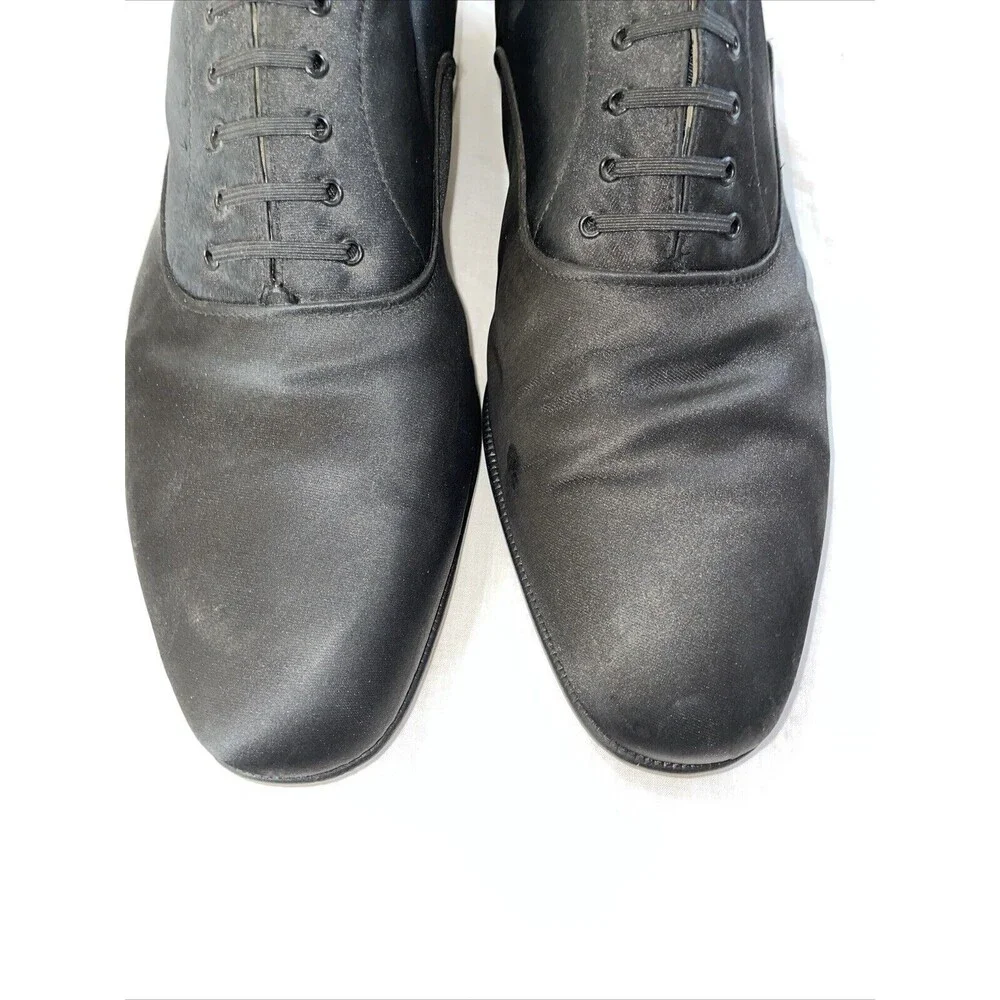 Moreschi Men’s Tuxedo Satin Shoes Size 11 M Black Party Ballroom Business Formal